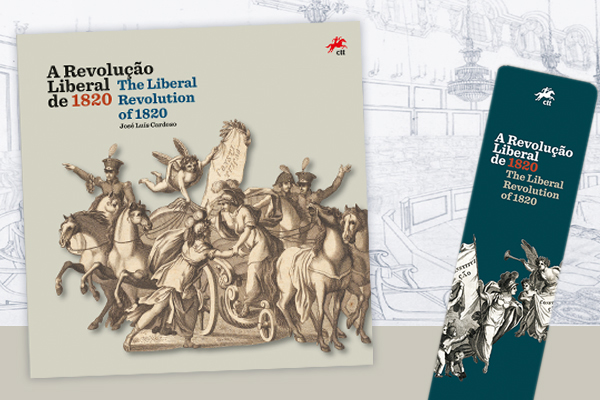 Capa do livro “A Revolução Liberal de 1820” com ilustrações históricas.